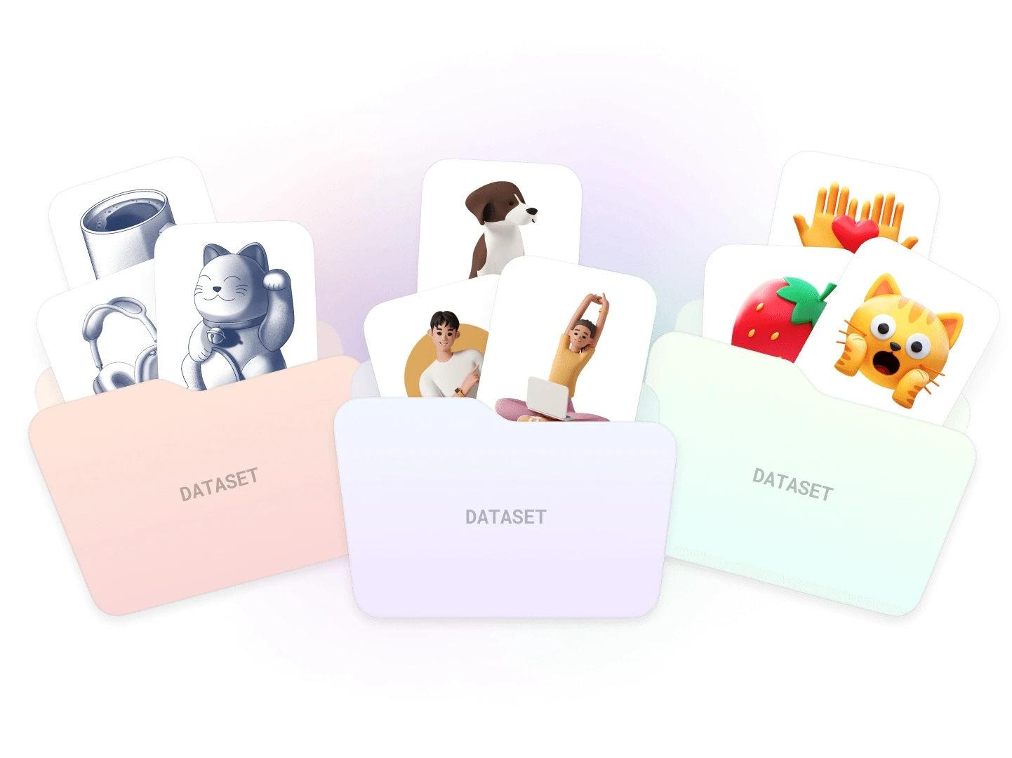 Nous avons créé des ensembles de données à partir de nos illustrations