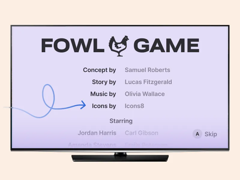 Icons8 in game Credits