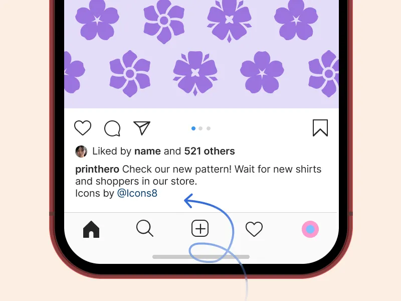 Icons8 in Instagram post