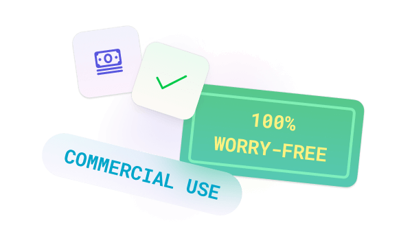 Worry-free illustrations, safe for commercial use